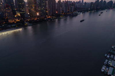 上海外滩鸟瞰图