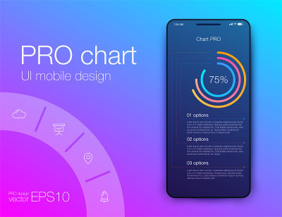 Fitness app. Ui ux design. UI design concept with 