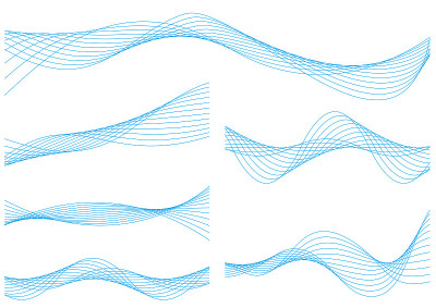 Line material of wave image