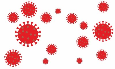 Mutated coronavirus DNA concept.