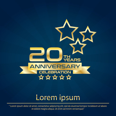 20th years anniversary celebration emblem ,anniver