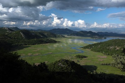 欧洲巴尔干的黑山斯卡达尔湖