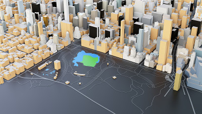 3D未来城市建筑