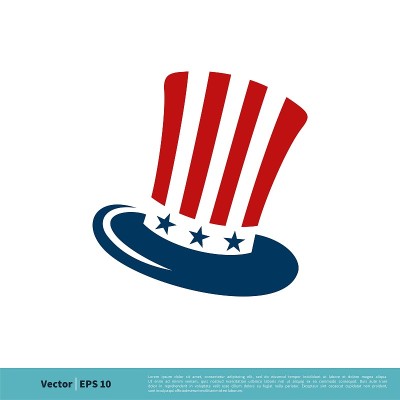 Hat - July 4th American Independence Day Icon Vect