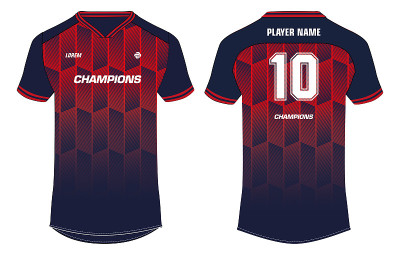 Sports t-shirt jersey design vector template, spor