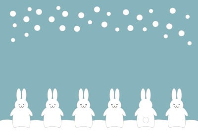 兔子和雪的插图