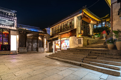 乌镇街夜景