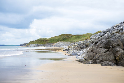球杆旁边的Ballybunion海滩