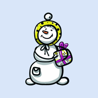 滑稽的雪人