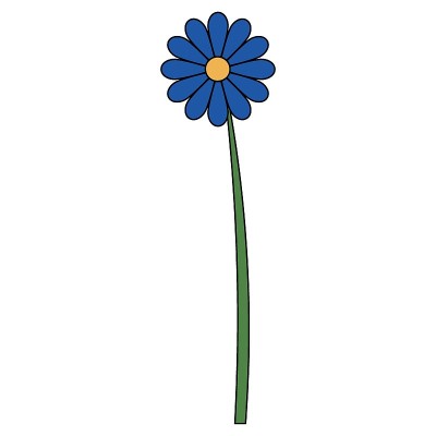 花。矢车菊。盛开的花蕾。开花植物。彩色矢量插图。花瓣。孤立的白色背景。卡通风格。