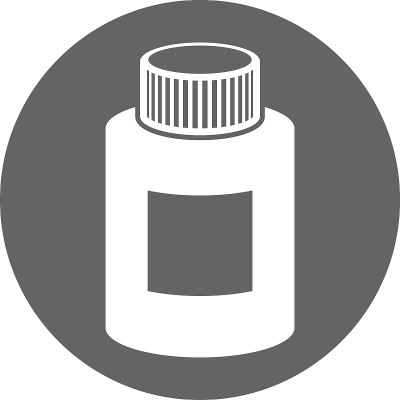 医用瓶矢量图标隔离。