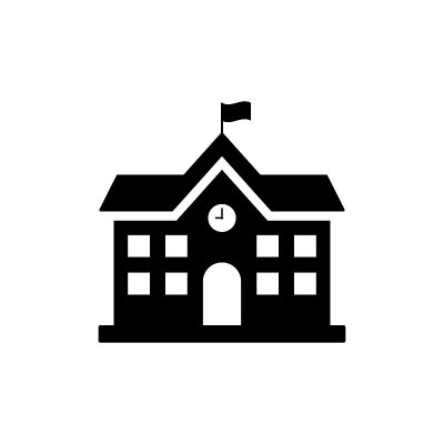 学校建筑图标简洁设计