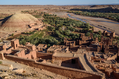 Kasbah Ait Benhaddou在摩洛哥的阿特拉斯山脉