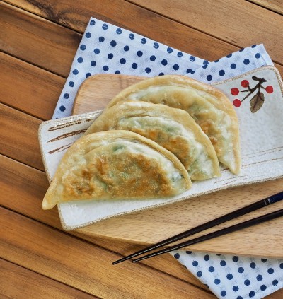 亚洲食物点心，煎饺子
