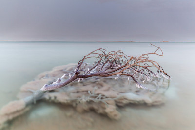 死海的美丽景色。