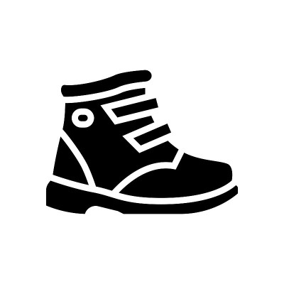 儿童鞋护理线图标矢量插图