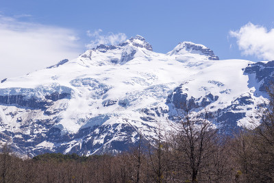 Tronador火山。阿根廷巴塔哥尼亚的旅游目的地。位于阿根廷圣卡洛斯de Bariloche的Na