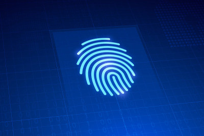 数字指纹用于网络和安全的概念