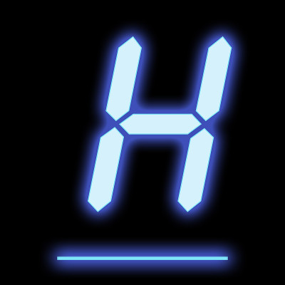 LED字母H蓝色