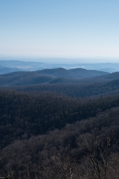 从天际线大道，Shenandoah NP