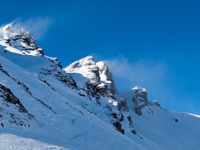 阿尔卑斯山的滑雪区