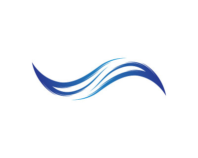 波浪符号矢量插图设计