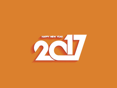 2017年新年快乐文字设计。