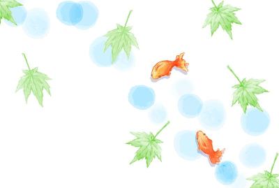 水彩金鱼背景
