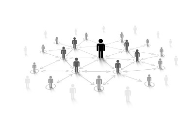 在全球网络上连接人们。社交网络的概念。向量