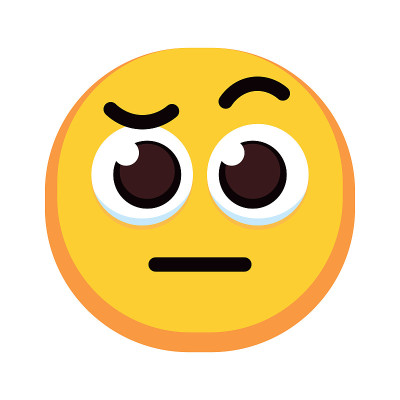 孤立的怀疑彩色表情符号图标