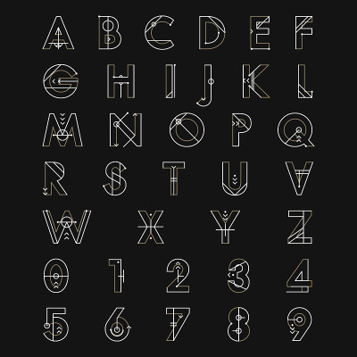 字母字体和数字