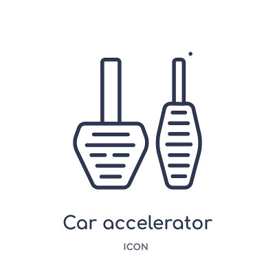 Linear car accelerator icon from Car parts outline