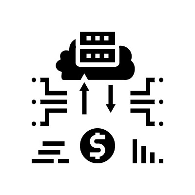 Regtech电子设备字形图标矢量插图