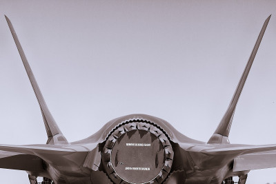 F-35闪电II非常紧凑的尾翼视图