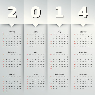 2014年日历