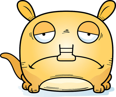 卡通悲伤Aardvark