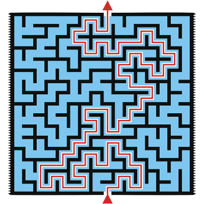 黑色方块迷宫(16x16)与帮助