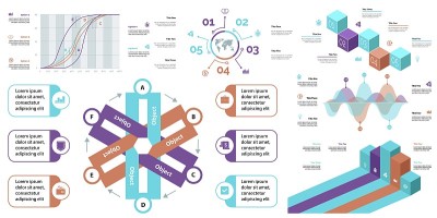 Business presentation page design set