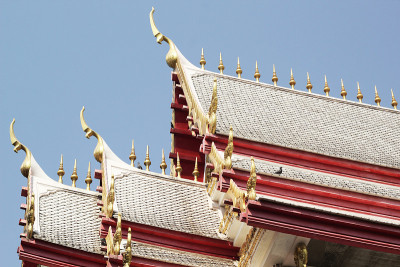 雕塑测量-泰国神庙与天空