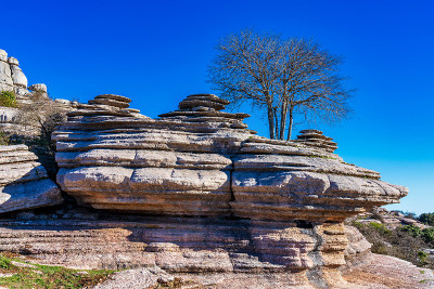 El Torcal de Antequera, Andalusia, Spain，在Antequer