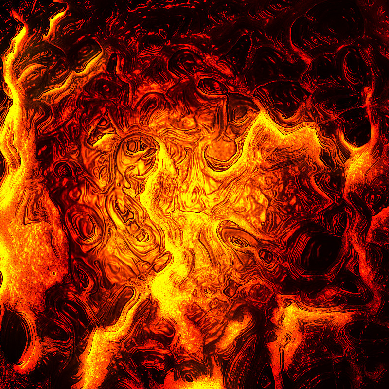 火山口中的炽热熔岩。抽象的插图。背景,横幅