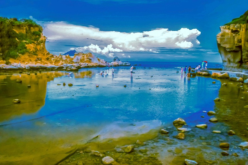 台湾海岸风光，基隆海岸线
