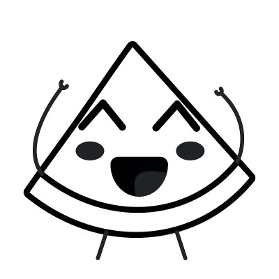 线卡哇伊可爱快乐切片西瓜水果