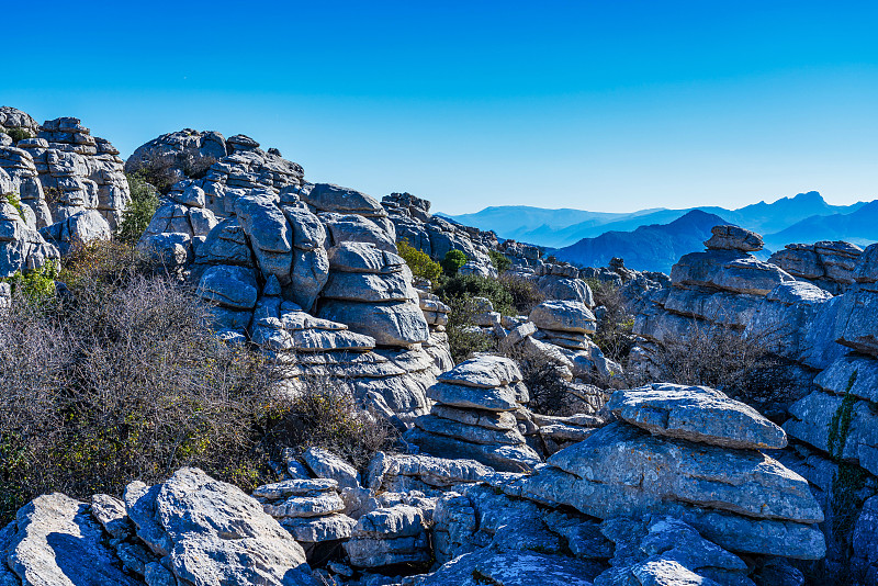 El Torcal de Antequera, Andalusia, Spain，在Antequer