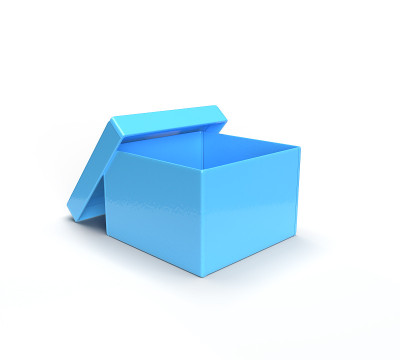 3DCG蓝色开盖礼品盒