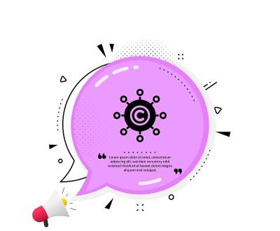 文案网络图标。版权符号。向量
