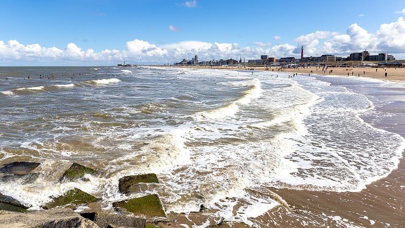 海滩的Scheveningen