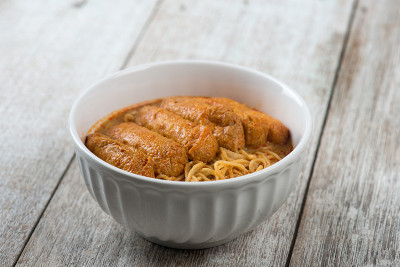 亚洲食物辣咖喱叻沙面