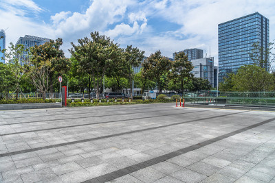 现代建筑的空砖地面