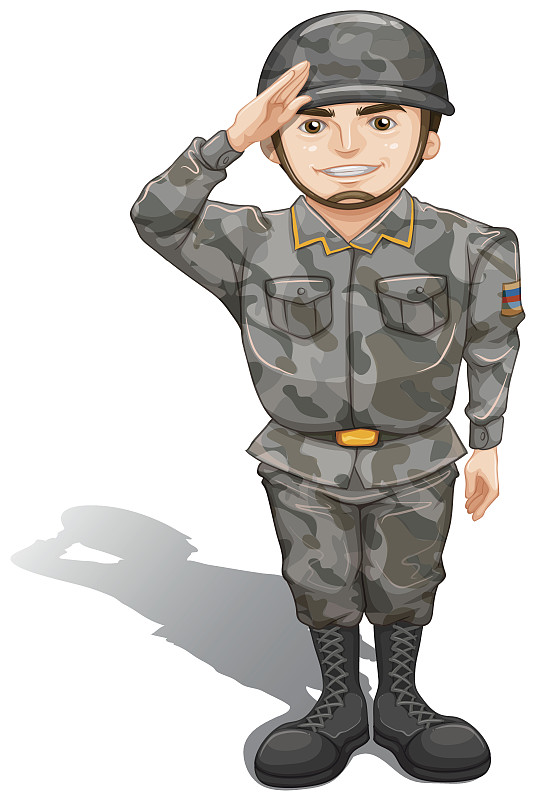勇敢的士兵表示敬意